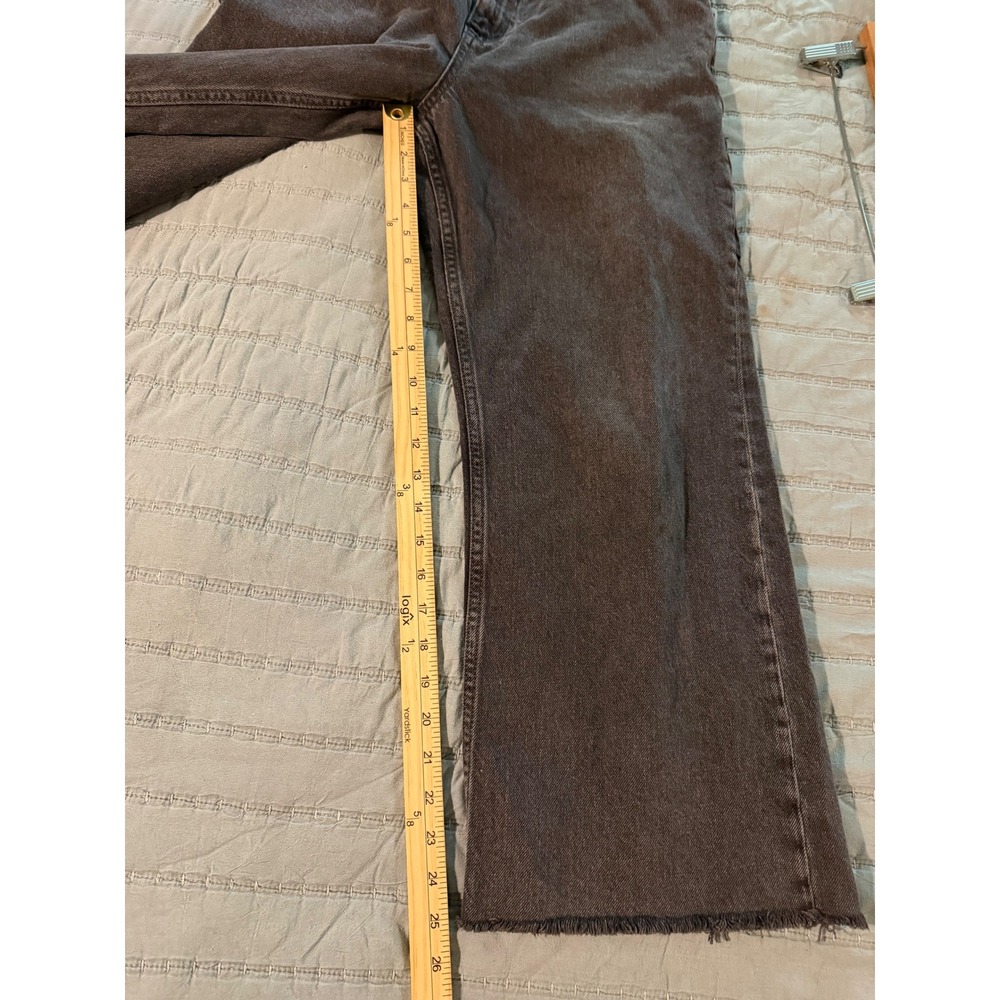 We The Free Tinsley Free People Baggy High Rise Straight Leg Jeans Black 30 - Picture 7 of 8